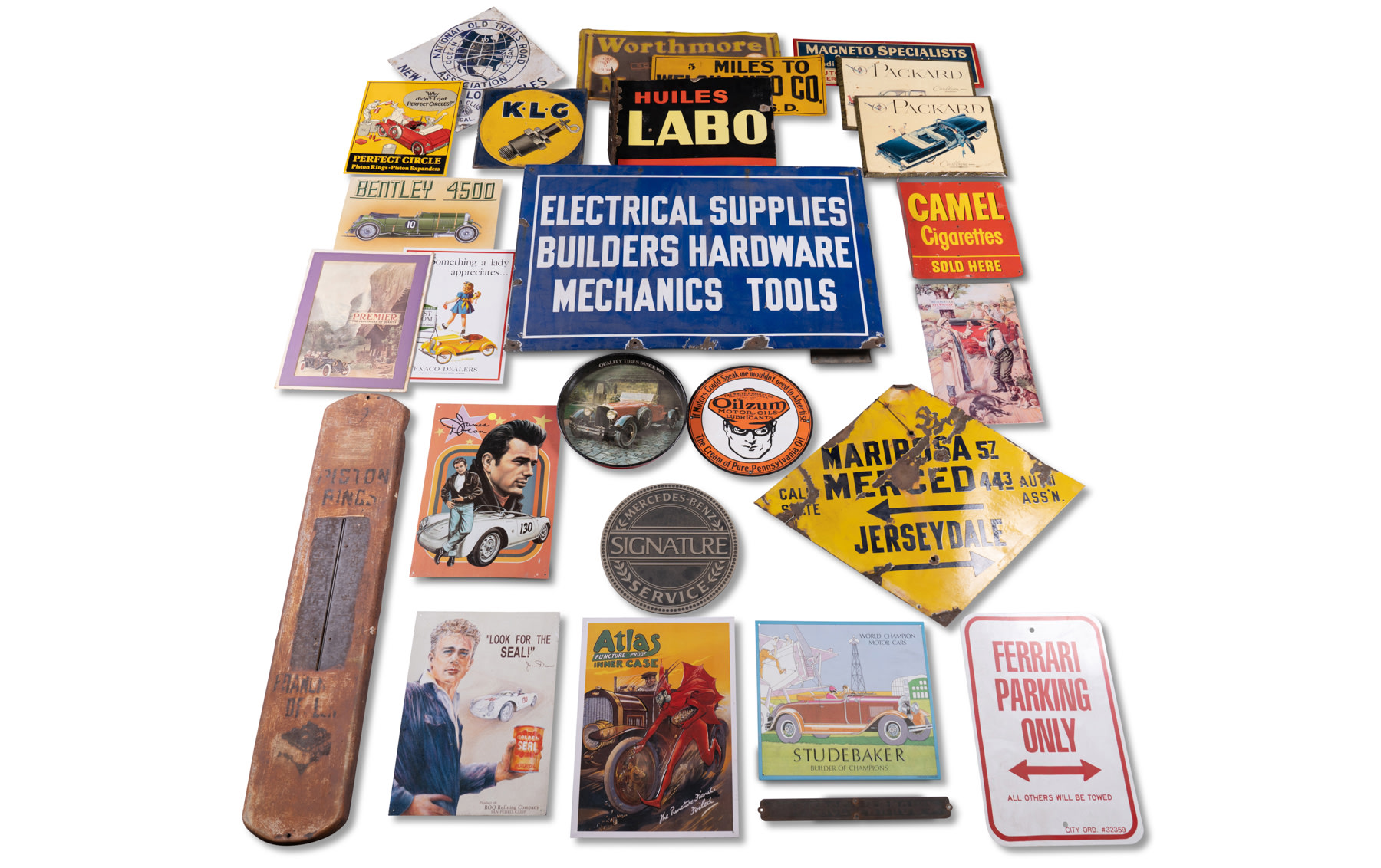 Assorted Automotive Signs Gooding & Company